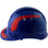 Pyramex Ridgeline Cap Style Hard Hats Blue with Red Reflective Decals Applied