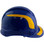 Pyramex Ridgeline Cap Style Hard Hats Blue with Yellow Reflective Decals Applied