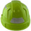 Pyramex Ridgeline Cap Style Hard Hats Lime with White Reflective Decals Applied