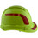 Pyramex Ridgeline Cap Style Hard Hats Lime with Red Reflective Decals Applied