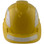 Pyramex Ridgeline Cap Style Hard Hats Yellow with White Reflective Decals Applied