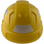 Pyramex Ridgeline Cap Style Hard Hats Yellow with White Reflective Decals Applied