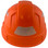Pyramex Ridgeline Cap Style Hard Hats Orange with White Reflective Decals Applied