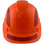 Pyramex Ridgeline Cap Style Hard Hats Orange with Red Reflective Decals Applied