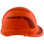 Pyramex Ridgeline Cap Style Hard Hats Orange with Red Reflective Decals Applied