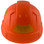 Pyramex Ridgeline Cap Style Hard Hats Orange with Yellow Reflective Decals Applied