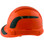 Pyramex Ridgeline Cap Style Hard Hats Orange with Green Reflective Decals Applied