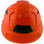 Pyramex Ridgeline Cap Style Hard Hats Orange with Green Reflective Decals Applied