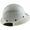 Actual Carbon Fiber Hard Hat - Full Brim White with Reflective White Decal Kit Applied