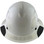 Actual Carbon Fiber Hard Hat - Full Brim White with Reflective White Decal Kit Applied