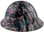 Flaming Dice Pink Design Full Brim Hydro Dipped Hard Hats