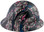 Flaming Dice Pink Design Full Brim Hydro Dipped Hard Hats