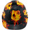 Flaming Aces Design Cap Style Hydro Dipped Hard Hats ~ Front View