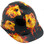 Flaming Aces Design Cap Style Hydro Dipped Hard Hats ~ Right Oblique View