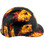 Flaming Aces Design Cap Style Hydro Dipped Hard Hats ~ Right View