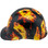 Flaming Aces Design Cap Style Hydro Dipped Hard Hats ~ Left View