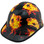 Flaming Aces Design Cap Style Hydro Dipped Hard Hats with Edge~ Oblique View