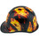 Flaming Aces Design Cap Style Hydro Dipped Hard Hats with Edge~ Left View