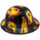 Flaming Aces Design Full Brim Hydro Dipped Hard Hats - Edge Left