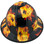 Flaming Aces Design Full Brim Hydro Dipped Hard Hats - Edge Front