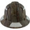 Pyramex Ridgeline Full Brim Style Hard Hat with Camouflage Pattern with White Decals - Back View