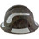 Pyramex Ridgeline Full Brim Style Hard Hat with Camouflage Pattern with White Decals - Left View