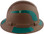 Pyramex Ridgeline Full Brim Style Hard Hat with Copper Pattern with Green Decals - Right View