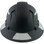 Pyramex Ridgeline Full Brim Style Hard Hat with Matte Black Graphite Pattern with White Decals - Back View