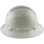 Pyramex Ridgeline Full Brim Style Hard Hat with Shiny White Graphite Pattern with White Decals - Left View