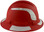 Pyramex Ridgeline Full Brim Style Hard Hat with Red Pattern with White Decals - Right View