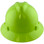 MSA V-Gard Full Brim Hard Hats with Staz On Suspensions Hi-Viz Yellow Green - Front View