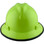 MSA V-Gard Full Brim Hard Hats with Staz On Suspensions Hi-Viz Yellow Green - with Protective Edge