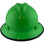 MSA V-Gard Full Brim Hard Hats with Staz On Suspensions Lime Green - with Protective Edge