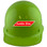 MSA Skullgard (LARGE SHELL) Cap Style Hard Hats with STAZ ON Suspension - Lime Green - Front View