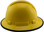 Pyramex Full Brim RIDGELINE Hard Hat Yellow 4 Point Suspensions Left with edge