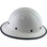 Dynamic Wofljaw Full Brim Fiberglass Hard Hat with 8 Point Ratchet Suspension - White - with Protective Edge