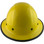 Dynamic Wofljaw Full Brim Fiberglass Hard Hat with 8 Point Ratchet Suspension - Yellow - with Protective Edge