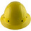 Dynamic Wofljaw Full Brim Fiberglass Hard Hat with 8 Point Ratchet Suspension - Yellow - Front View