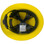 Dynamic Wofljaw Full Brim Fiberglass Hard Hat with 8 Point Ratchet Suspension - Yellow - Inside View