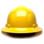 Pyramex Ridgeline Vented Yellow Full Brim Style Hard Hat - 4 Point Suspensions - Back View