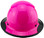 DAX Fiberglass Composite Hard Hat - Full Brim Glossy Black and High Vision Pink with Protective Edge