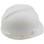 MSA V-Gard Cap Style Hard Hats with Staz-On Suspensions Matte White Color ~ Right Side View