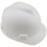 MSA V-Gard Cap Style Hard Hats with Staz-On Suspensions Matte White Color ~ Elevated View