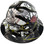 Carbon Fiber Material Hard Hat - Full Brim Hydro Dipped – American Flag Camo
Front View