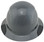 Actual Carbon Fiber Hard Hat - Full Brim Factory Gray  - Front View