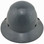 Actual Carbon Fiber Hard Hat - Full Brim Factory Gray  - Back View