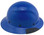 Actual Carbon Fiber Hard Hat - Full Brim Factory Painted Blue  Right