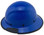 Actual Carbon Fiber Hard Hat - Full Brim Factory Painted Blue -Edge Right