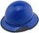 Actual Carbon Fiber Hard Hat - Full Brim Factory Painted Blue -Edge Oblique