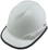 Pyramex Ridgeline 6PT Cap Style Hard Hats White - Edge Oblique Left